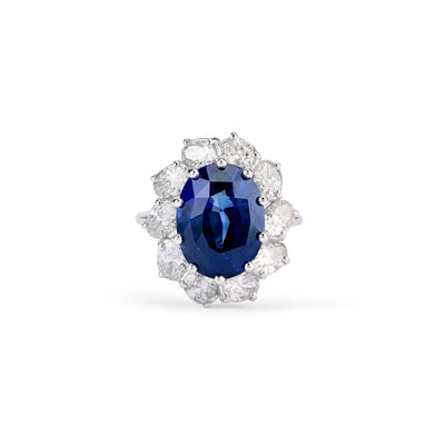 Soit Belle Classic Blue Sapphire Diamond Ring