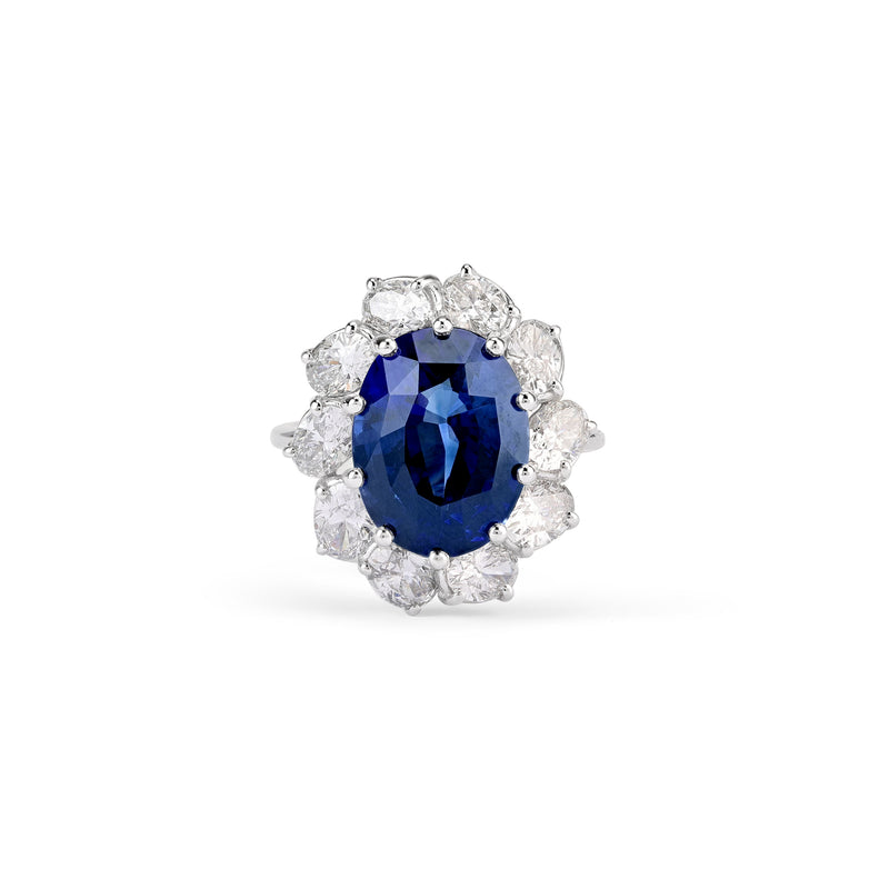 Soit Belle Classic Blue Sapphire Diamond Ring