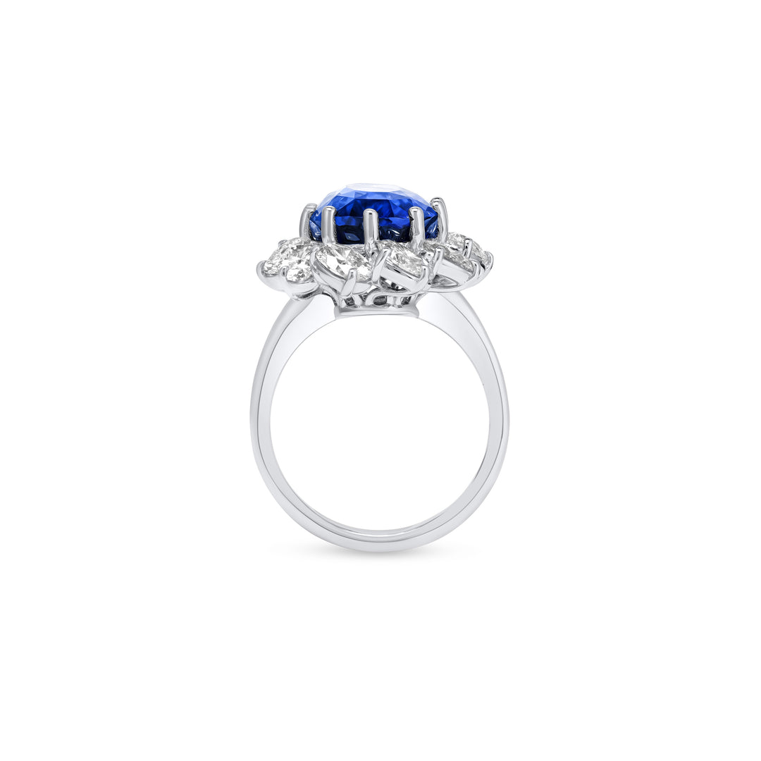 Soit Belle Classic Blue Sapphire Diamond Ring
