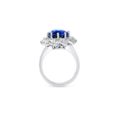 Classic Blue Sapphire Diamond Ring