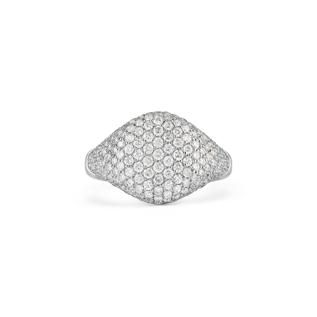 ETOILE White Gold Pavé Pinky ring