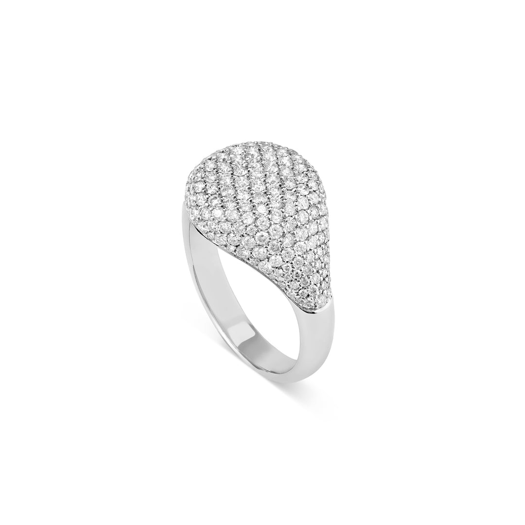 ETOILE White Gold Pavé Pinky ring