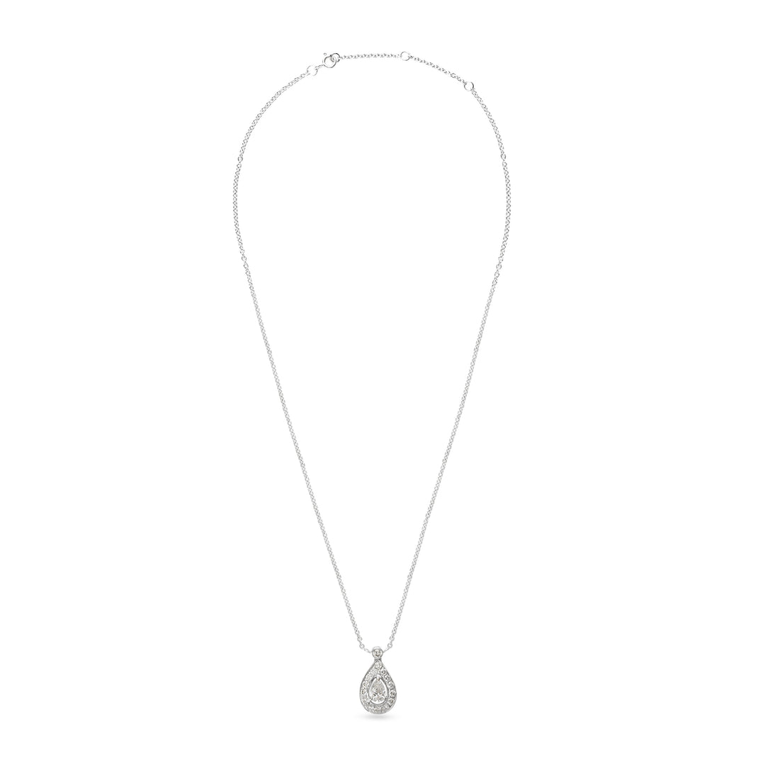 ELITE Pear dazzle White Diamond Pendant