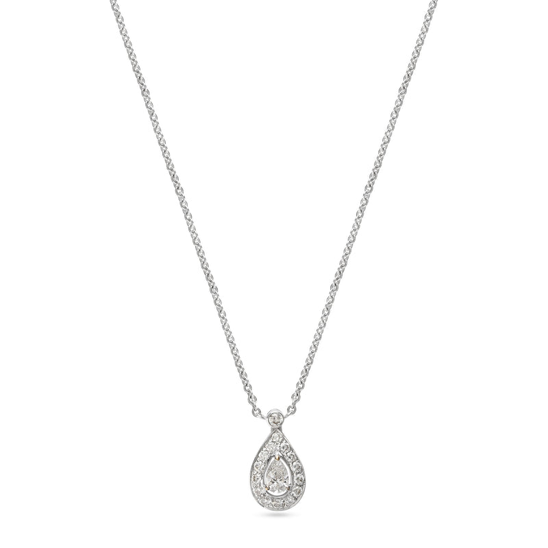 ELITE Pear dazzle White Diamond Pendant