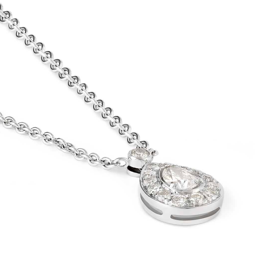 ELITE Pear dazzle White Diamond Pendant