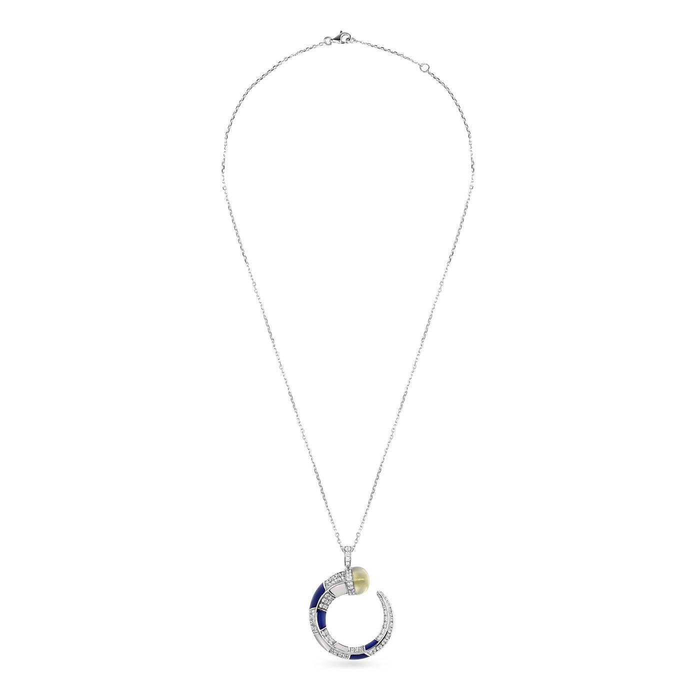 Soit Belle Signature White Gold diamond pendant With Natural citrine