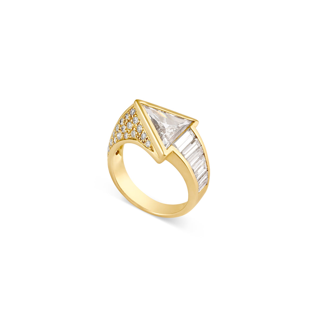 SB Triangular Buff Diamond Ring