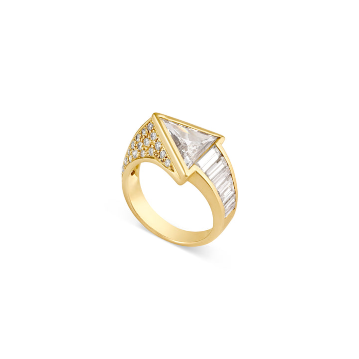 SB Triangular Buff Diamond Ring