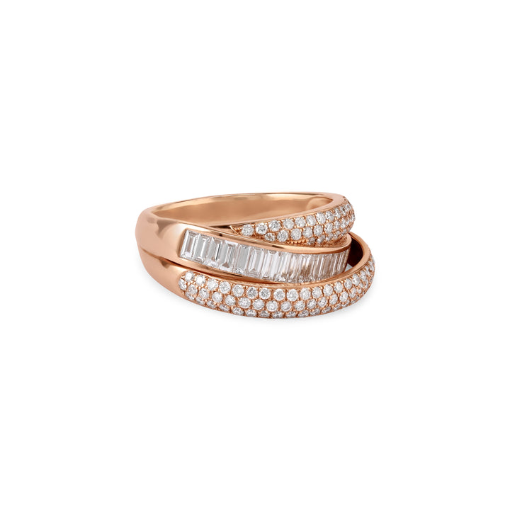 DILARA Rose gold claw diamond ring