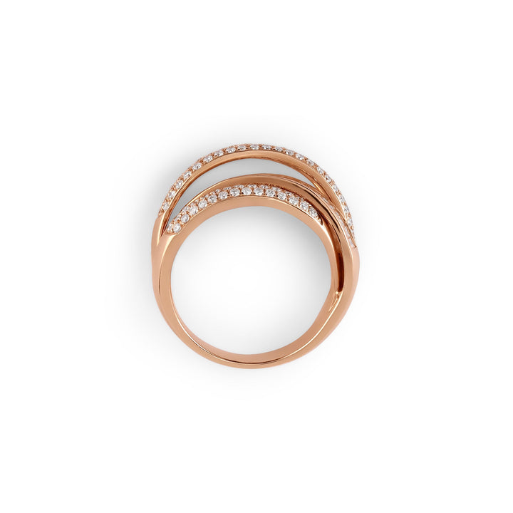 DILARA Rose gold claw diamond ring