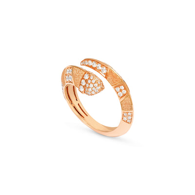 ARTISTRY Gold Frosted Diamond Ring