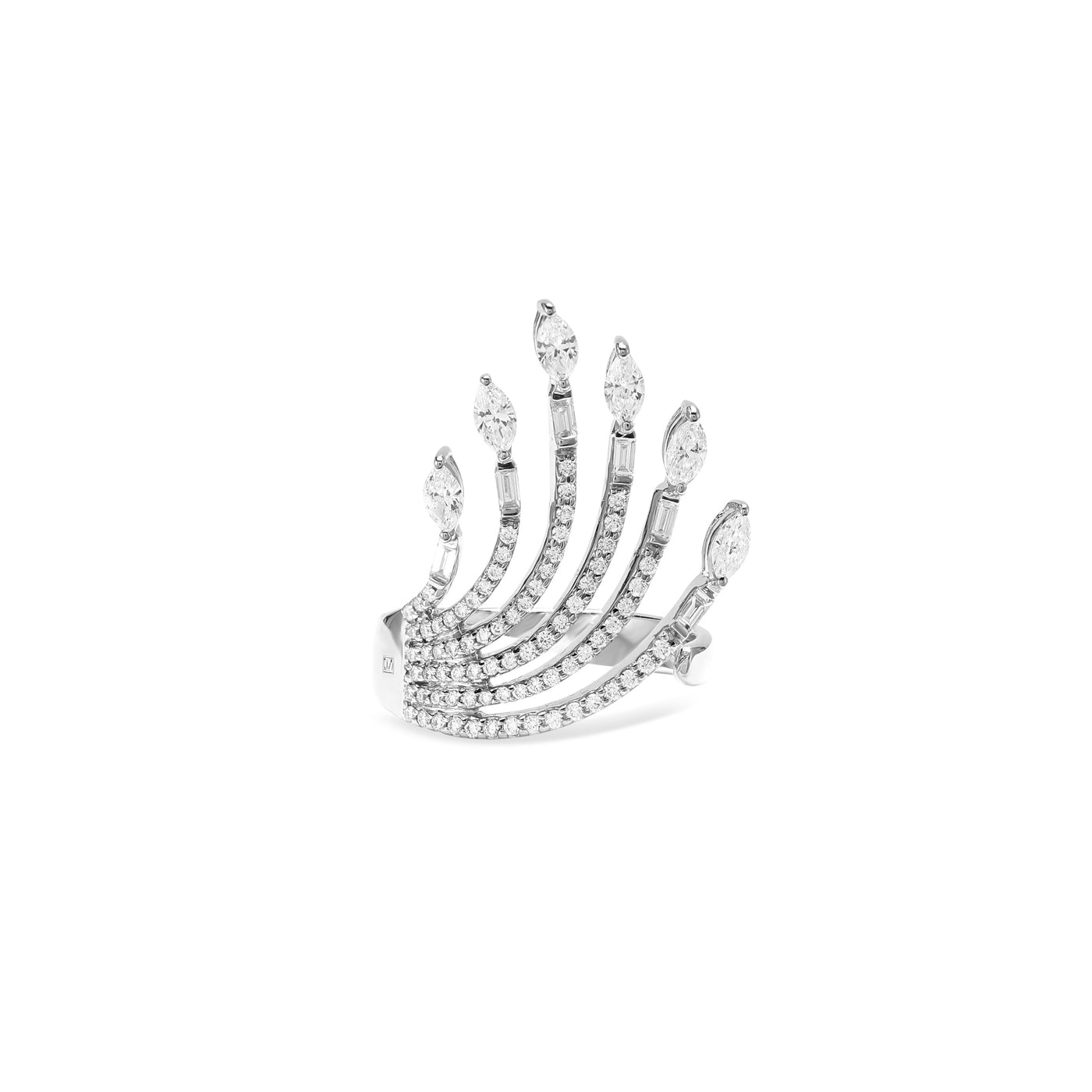 ETOILE white gold crown diamond ring