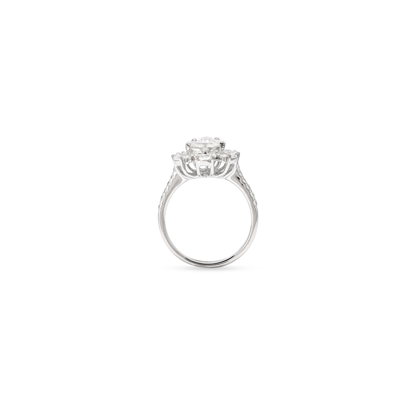 Vintage Diamond ring 18k white gold