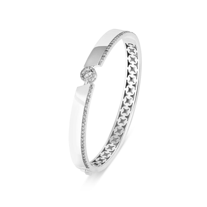 ETOILE White Gold with Round Diamond Bangle