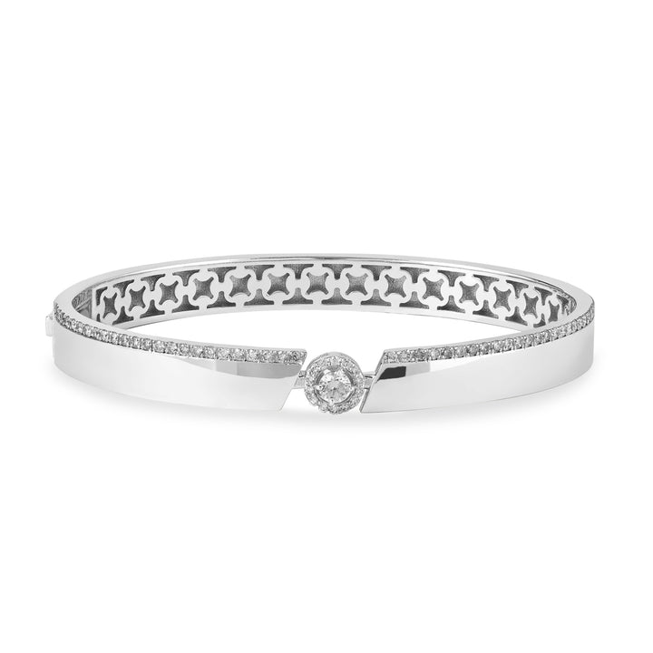 ETOILE White Gold with Round Diamond Bangle