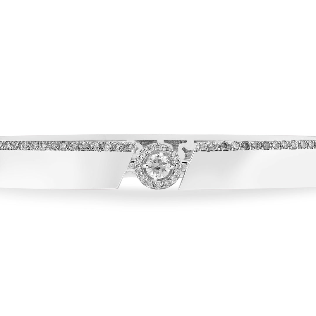 ETOILE White Gold with Round Diamond Bangle