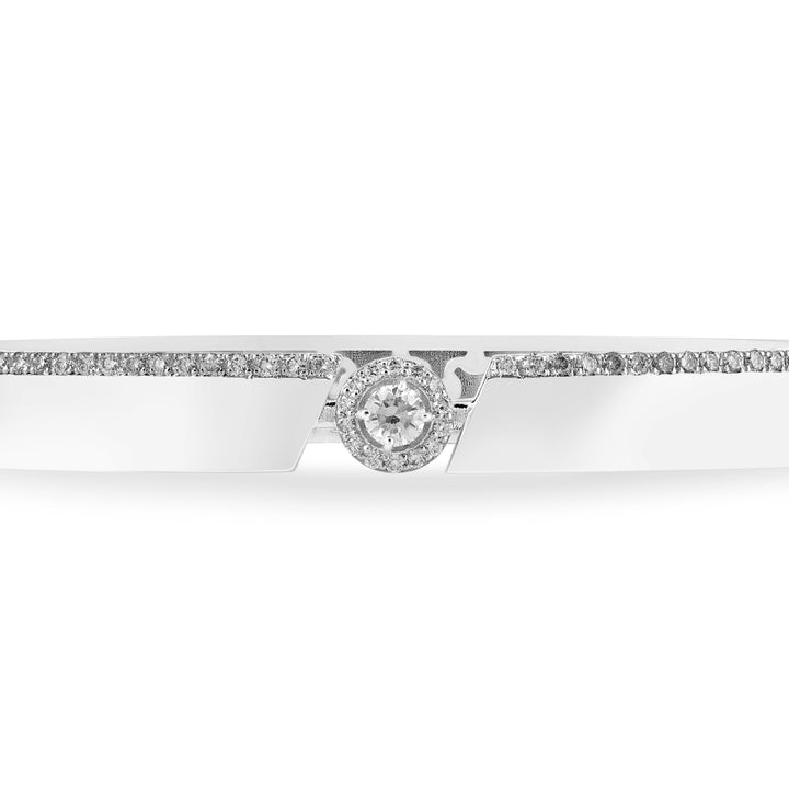 ETOILE White Gold with Round Diamond Bangle
