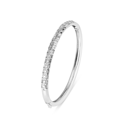 DILARA White Gold Baguette Diamond Bangle DILARA White Gold Baguette Diamond Bangle