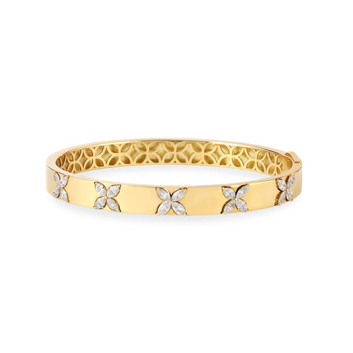 RONZA Yellow Gold Diamond Bangle RONZA Yellow Gold Diamond Bangle