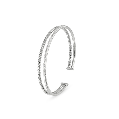 White Gold Diamond Bangle Lucien White Gold Diamond Bubble Bangle