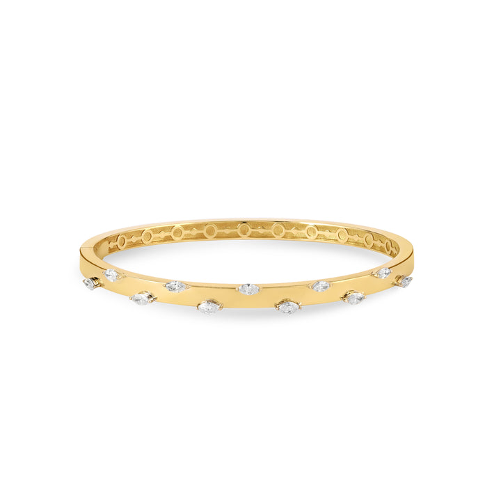 ETOILE Yellow Gold Scattered Diamond bangle