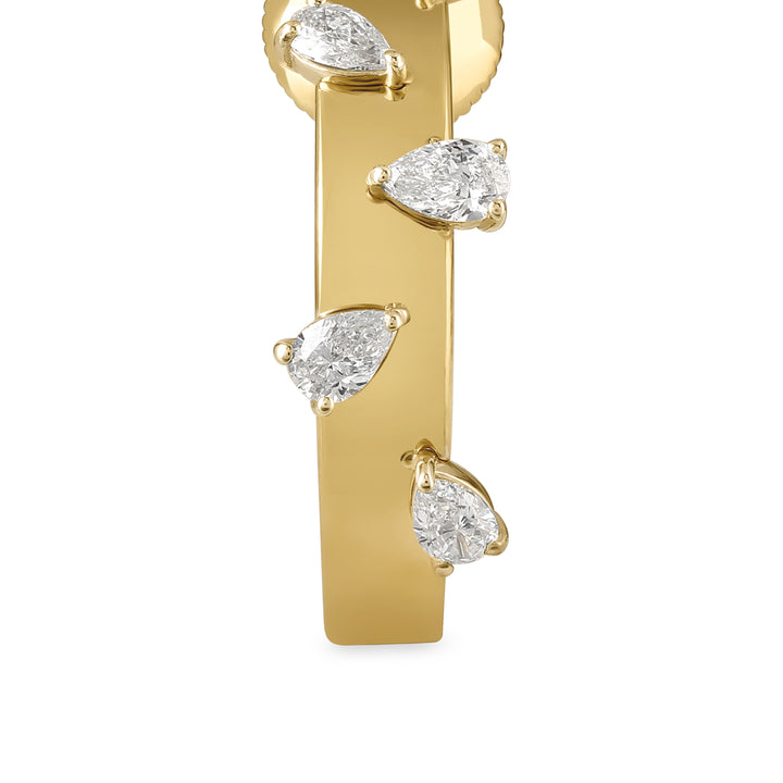 ETOILE Yellow Gold Hoops Diamond Earring