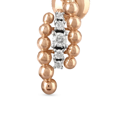 Lucien Rose Gold Bubble Diamond Earring