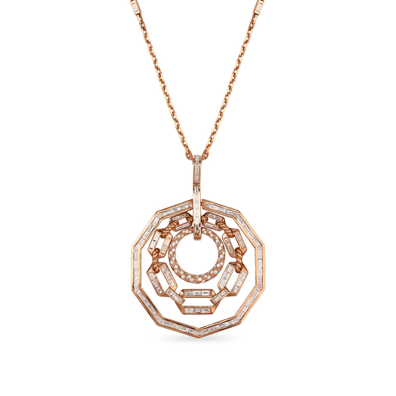 VISTA Rose Gold Diamond Pendant