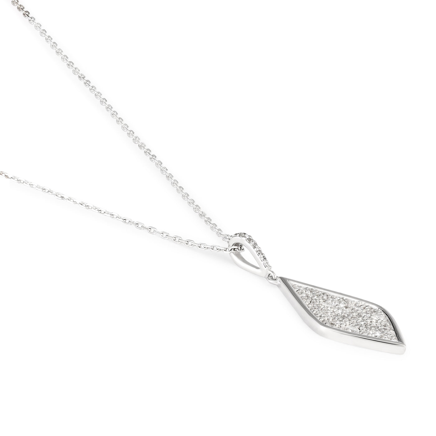 White Gold Kite Diamond Pendant