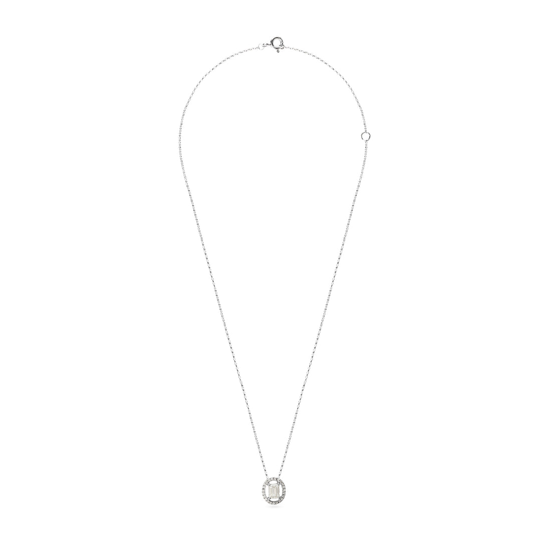 ELITE Emerald Cut White Diamond Pendant