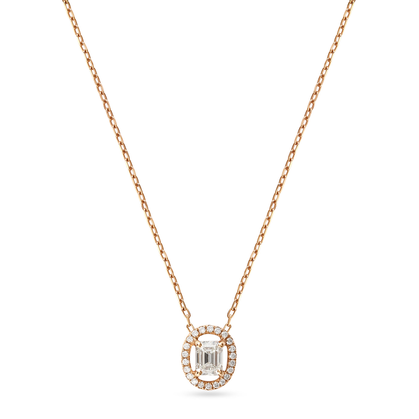 Soit Belle Round-dazzle Rose Gold Diamond Pendant