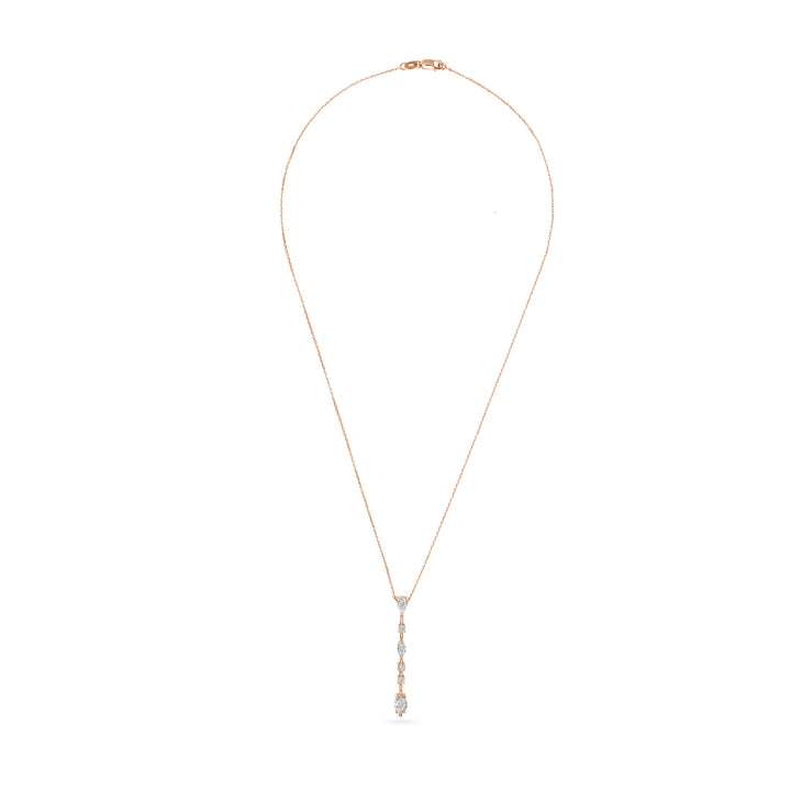 ETOILE Rose Gold Wand diamond Pendant