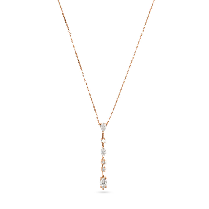 ETOILE Rose Gold Wand diamond Pendant