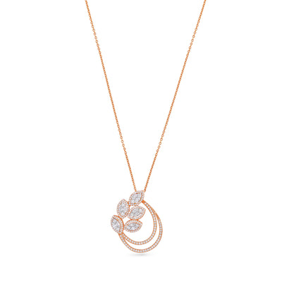 ETOILE Rose Gold branch out diamond pendant