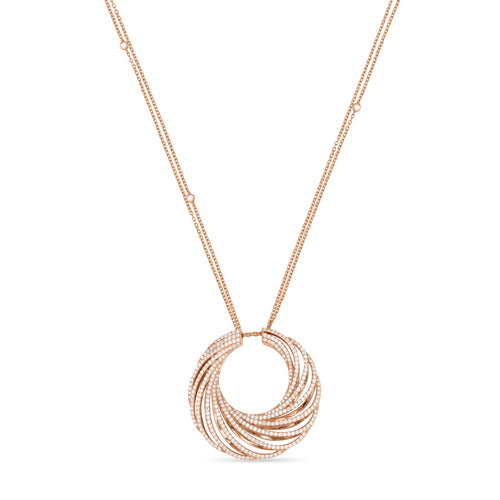 RONZA Rose Gold Large Moon Diamond Pendant RONZA Rose Gold Large Moon Diamond Pendant