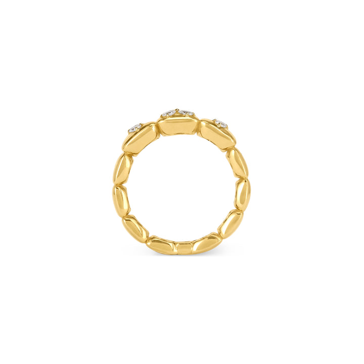 ETOILE Yellow Gold Floral Diamond Ring