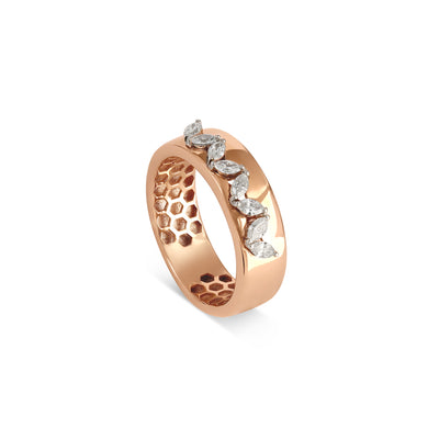 Rose Gold Marquise Diamond Ring