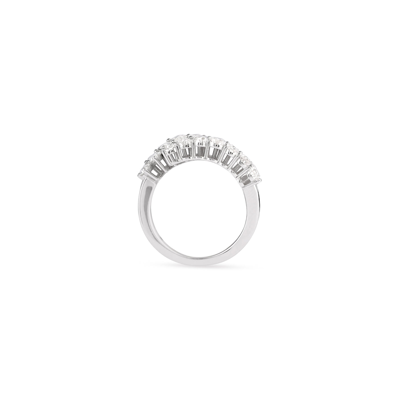 White Gold Diamond cutting edge ring