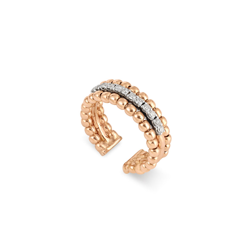 Lucien Rose Gold Bubble Diamond Ring