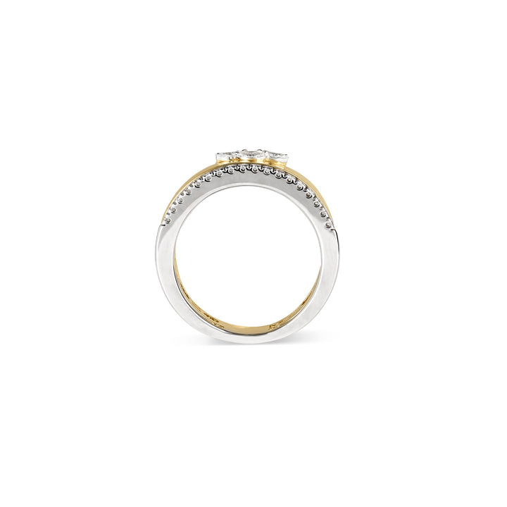 ETOILE Yellow and White Gold Diamond Ring