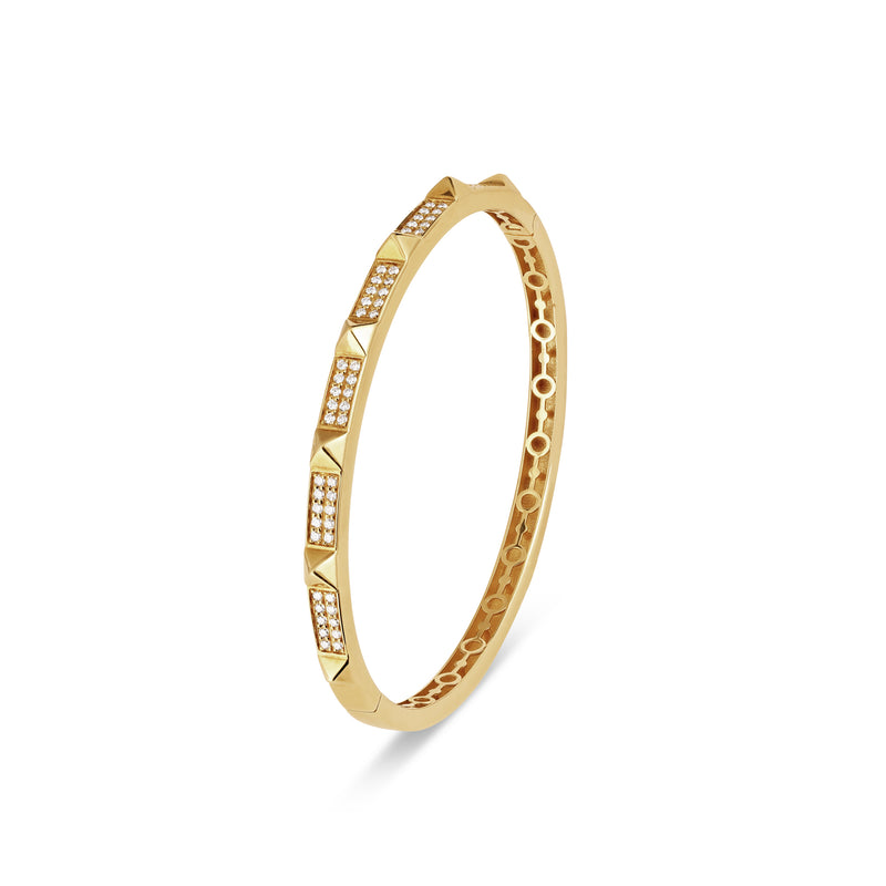 VISTA Yellow Gold Diamond Bangle