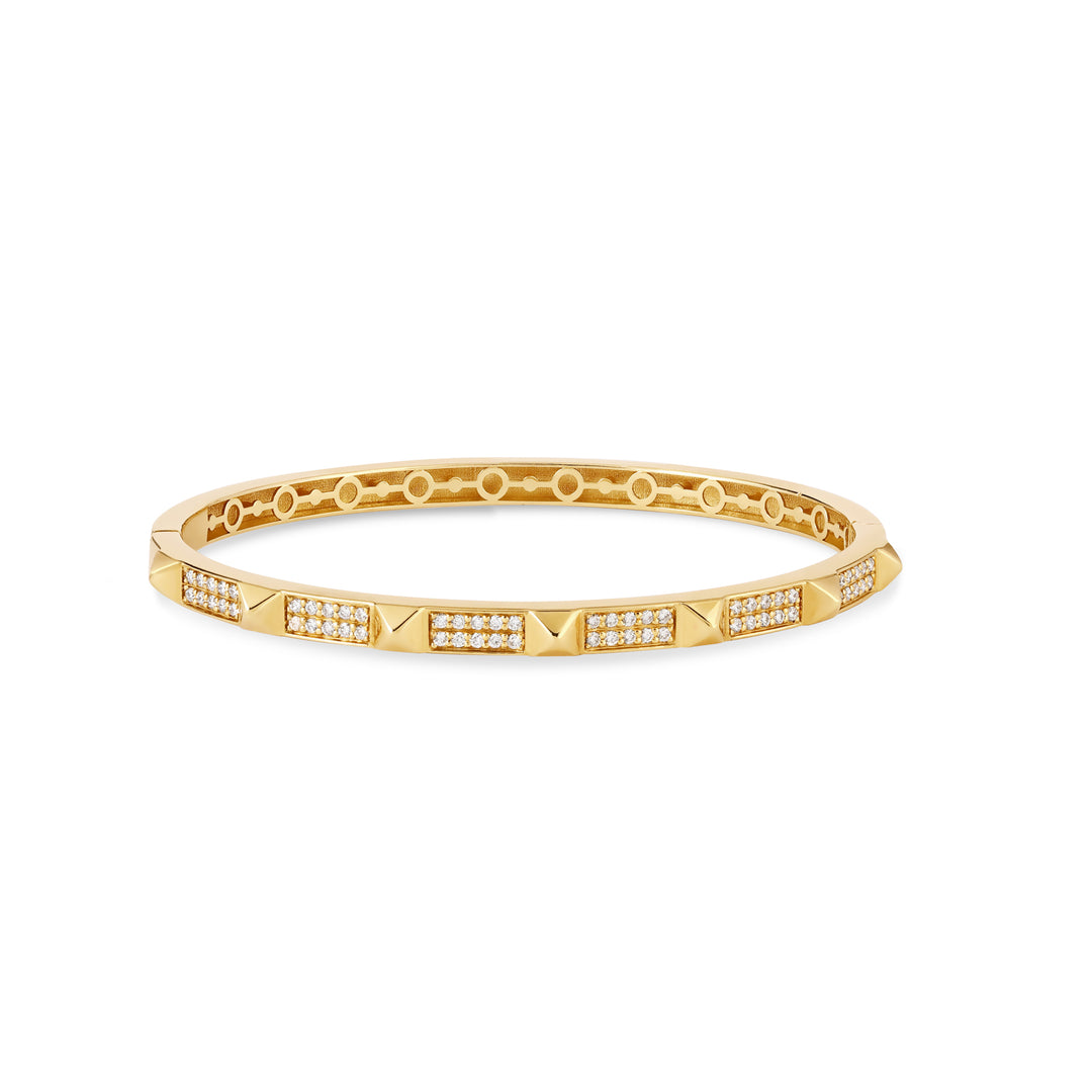 VISTA Yellow Gold Diamond Bangle