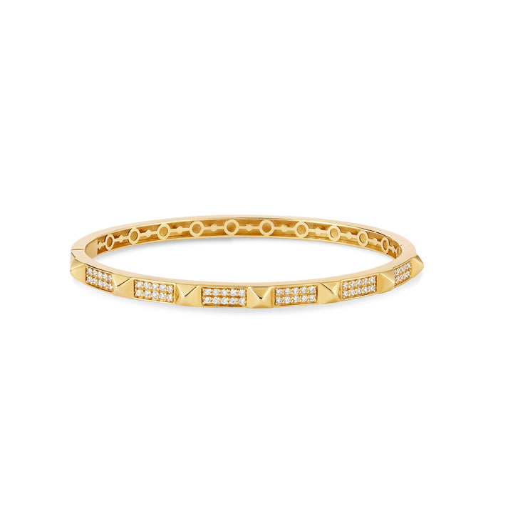 VISTA Yellow Gold Diamond Bangle