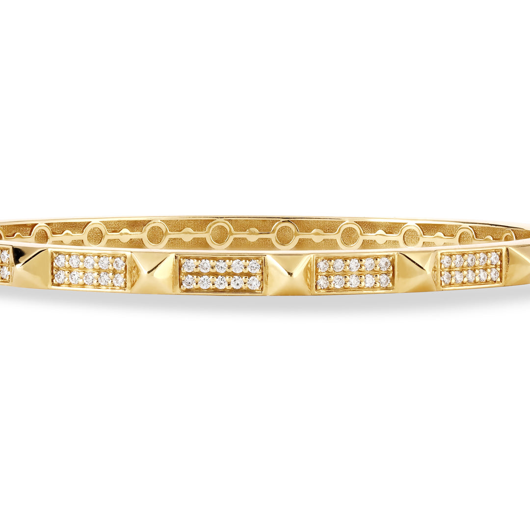 VISTA Yellow Gold Diamond Bangle
