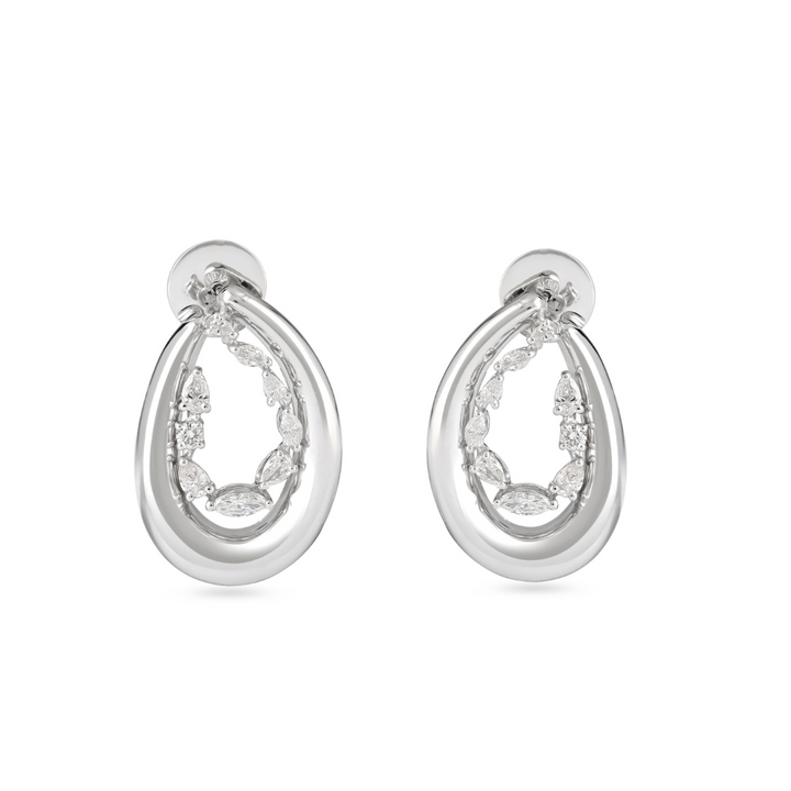 ETOILE White Gold Pear Diamond Earring