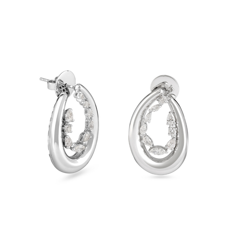 ETOILE White Gold Pear Diamond Earring