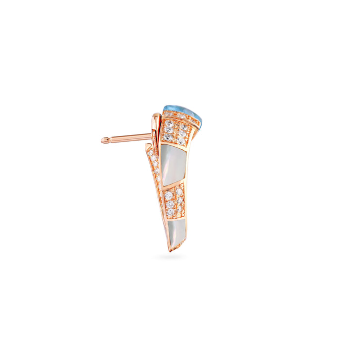 Artistry rose gold chalcedony diamond earrings detail