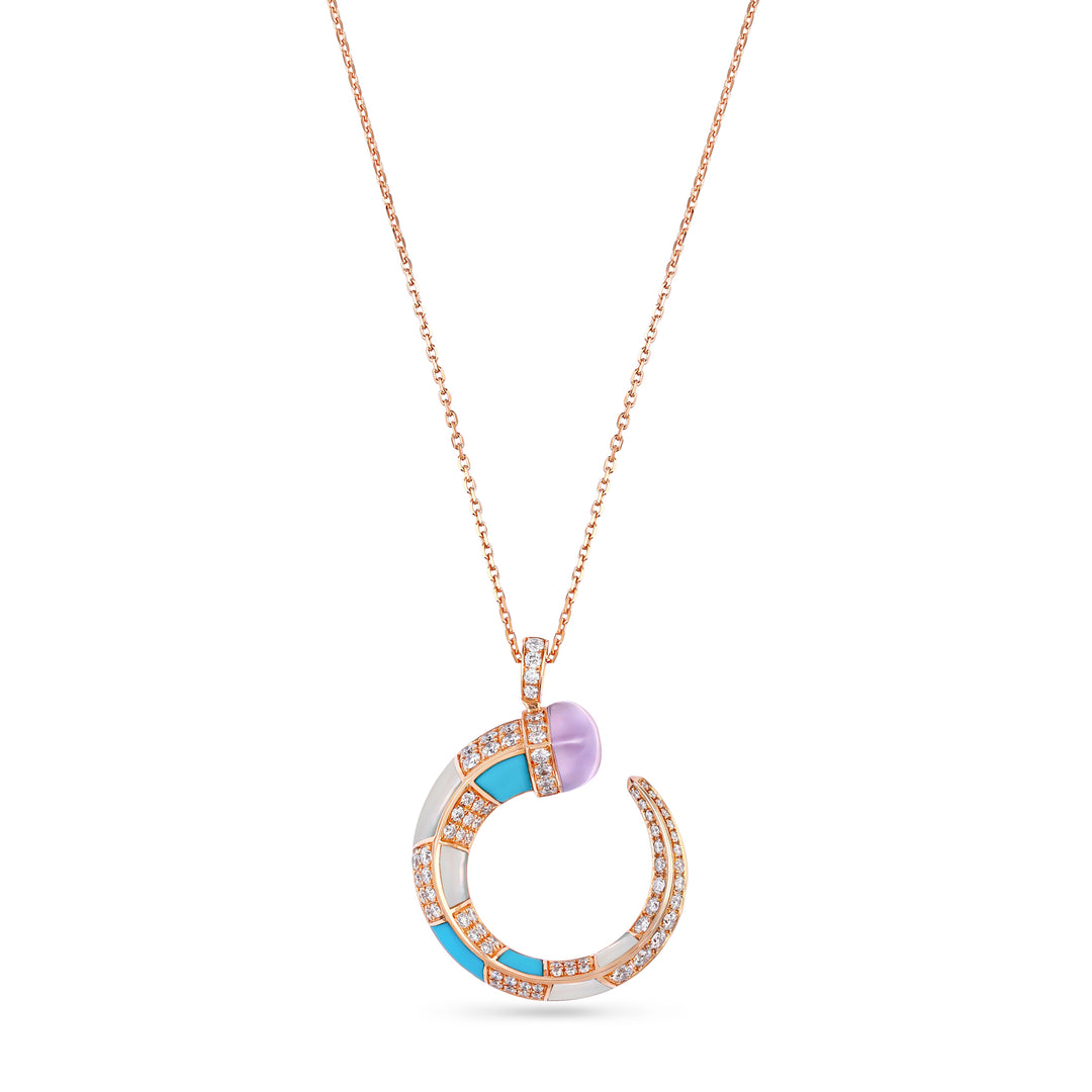 Rose Gold Diamond Pendant 