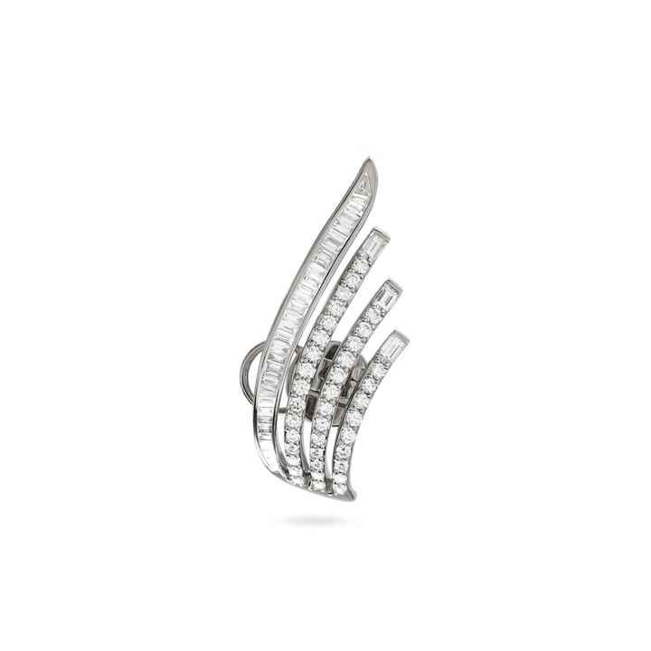 DILARA White Gold Crown Diamond Earring