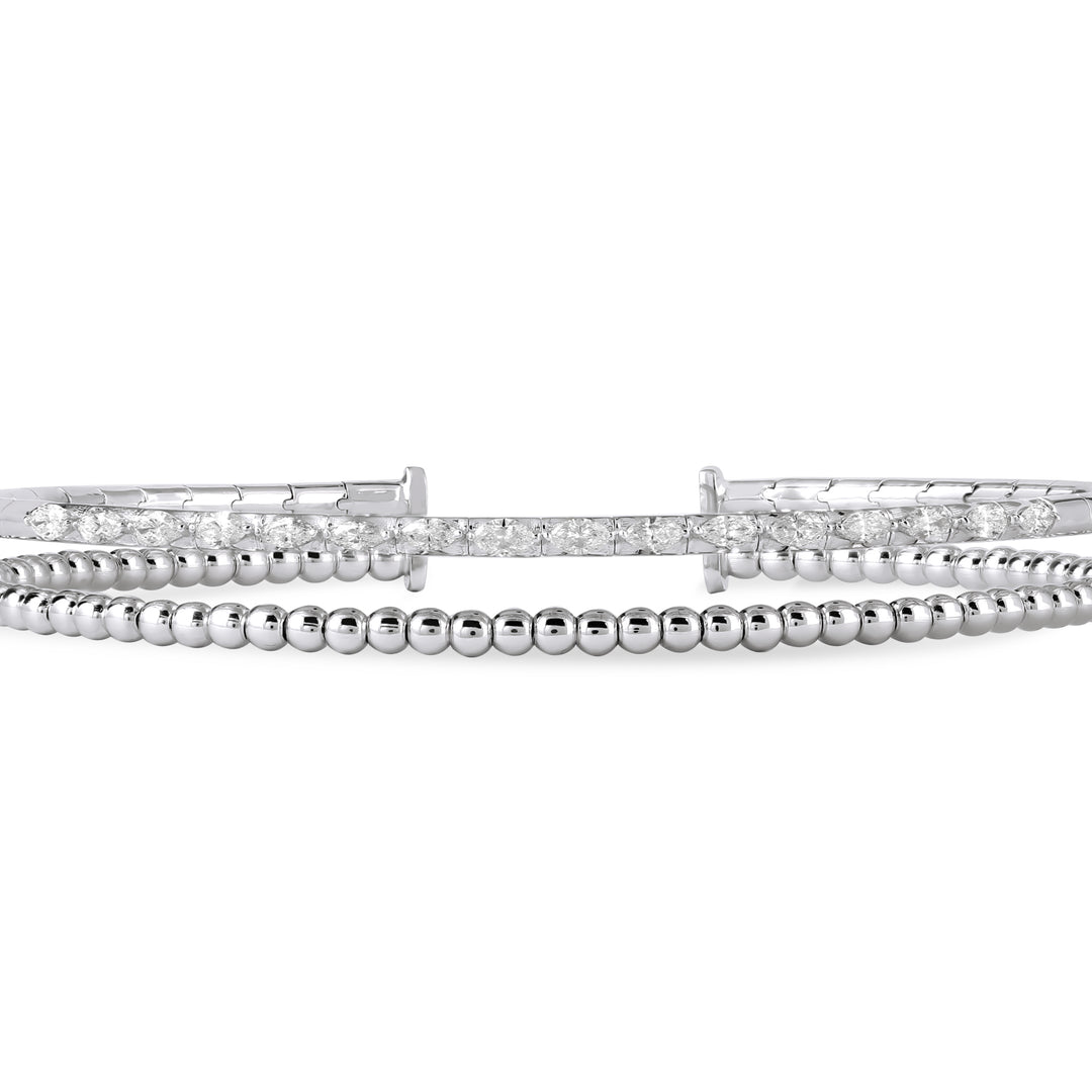 White Gold Diamond Bangle